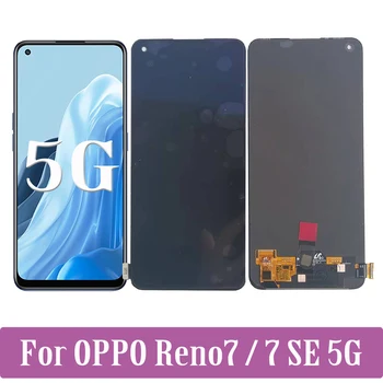 Orijinal OPPO Reno7 SE 5G PFCM00 LCD ekran dokunmatik ekranlı sayısallaştırıcı grup İçin Reno 7 CPH2371 CPH2363 Reno 7SE Reno7SE LCD