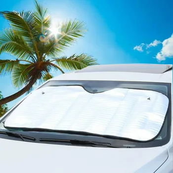 Evrensel araç ön camı Güneşlik Otomatik Cam Güneşlik Yansıtıcı Güneş Gölge araba kılıfı Visor Rüzgar Kalkanı