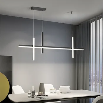 2022 Modern LED Kısılabilir Tavan Avize Yemek Oturma Odası Yatak Odası avize Lamba Basit Çizgiler Avize ışığı
