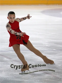 Özel Artistik patinaj Elbise Rekabet İçin Moda Yeni Marka Buz Artistik patinaj Elbise Çocuklar İçin DR3559