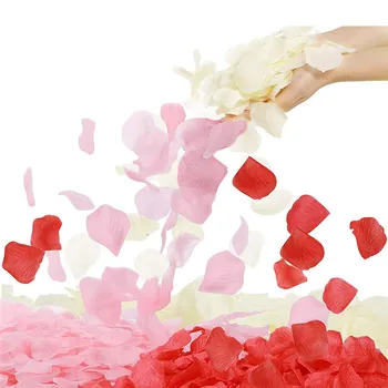 1000 adet Yapay Gül Yaprakları Romantik Renkli ipek çiçek Yaprakları Düğün Dekorasyon İçin 14 Renk Beyaz Kırmızı