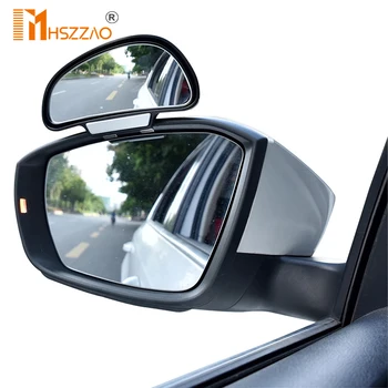 Araba Ayna 360 Derece Ayarlanabilir Geniş Açı Yan Arka Aynalar kör nokta Yapış yolu park Yardımcı dikiz aynası