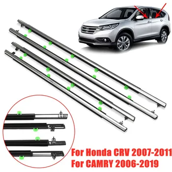 4 adet Weatherstrip Honda CRV 2007-2011 İçin Araba Dış Pencere Contası Kauçuk Şerit Kalıp kenar contaları Kemer TOYOTA CAMRY 2016-2014 İçin