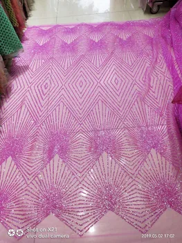 Yeni tasarım yapıştırılmış glitter örgü malzeme akşam elbise için 5 metre özel JRB-5.0601 yapıştırılmış glitter dantel kumaş