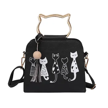 Yeni Kadın Çanta Kedi Tavşan Desen Hayvan Omuz askılı çanta seyahat Rahat Vahşi Crossbody Paketi Mujer Bolsas Femininas