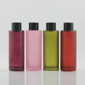 Çin üretimi losyon/krem/toner için 100ml yuvarlak şekil kozmetik konteyner cam şişe, kapaklı boş cam serum şişesi