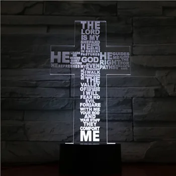 3D Lamba gece Lambası İsa kutsal bakire meryem Hıristiyan İncil Haç 3D Led Aydınlatma Başucu Lambası Aydınlatma dua ışıkları