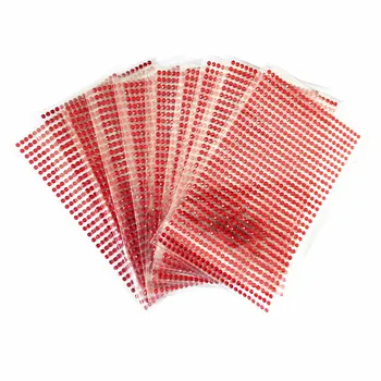 10 sheets / çanta 3mm kendin yap çıkartmalar Çıkartması Mobil Sanat kırmızı Kristal Elmas Taklidi Kendinden Yapışkanlı Scrapbooking Resim çerçeveleri Çıkartmalar
