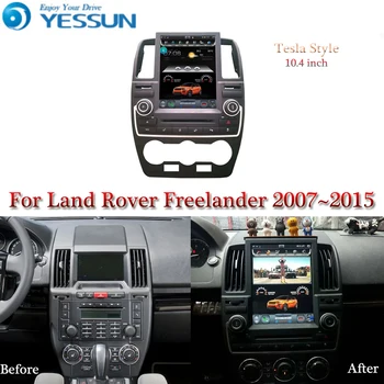 Tesla ekran Land Rover Freelander 2007-2015 İçin Araba Android Multimedya Oynatıcı 10.4 inç Araba Radyo stereo sesli GPS Navigasyon