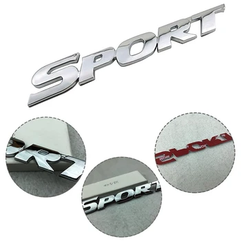 C Araba Sticker 3D ABS Krom Logo SPOR Amblem Rozeti Kapı Çıkartması BMW KİA Araba Styling Oto Aksesuarları