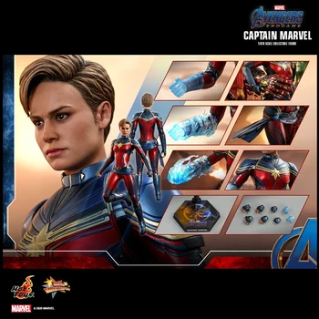 Sıcak Oyuncaklar Film Masterpiece Avengers End Oyun Kaptan Marvel 1/6 Ölçekli Şekil Mavi Mm # 575 Tahsil aksiyon figürü oyuncakları