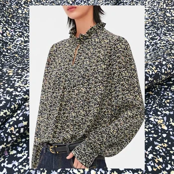 Baskılı %100 % Polyester Dimi Kumaş Moda El Yapımı Dıy Giyim Gömlek Marka Moda Kumaş elbise kumaşları Metre Başına Dikiş