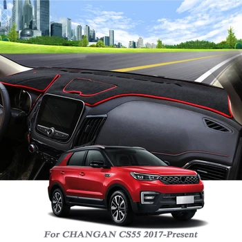 Araba Styling Dashboard Önlemek ışıklı çerçeve Enstrüman Platformu Kapak Mat Gül CHANGAN CS55 2017-Present LHD & RHD Anti-toz