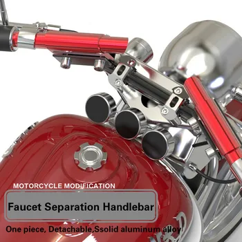 Motosiklet Parçaları için Fit 22mm CNC Alüminyum Alaşım Modifikasyonu Güçlendirmek Crossbar MAX 70CM 5 Renk Musluk Ayırma Gidon