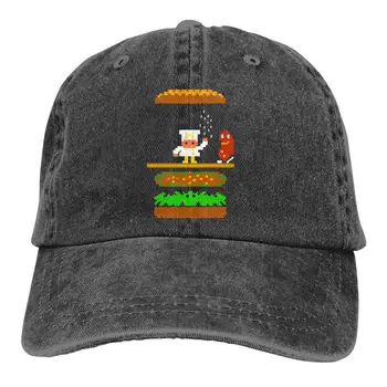 Burger Zaman Retro 80 Arcade Oyunu beyzbol şapkası Doruğa kaptan Spor Unisex Açık Özel 70 s 80 s Arcade Oyunu Şapka