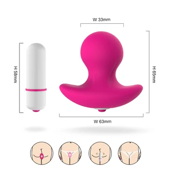 Unisex Küçük Titreşim Yumurta G-Spot Klitoris Stimülatörü Kayış Külot Vibratör Çift Titreşimli Anal Butt Plug Seks Ürün