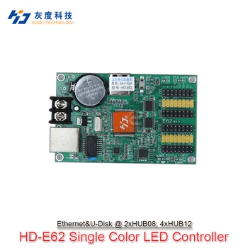 Huidu HD-E62 HD-E63 HD - E64 HD-E66 Tek Renkli U disk Ve Ethernet Kontrol Kartı Kullanımı İçin P10 F3.75 P4. 75 Tek Renkli LED Modülü