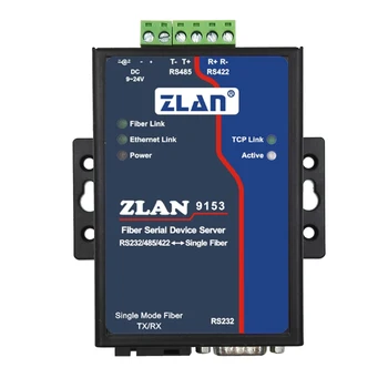 Seri port RS232 / 422 / 485 fiber optik alıcı-verici SC tek modlu optik alıcı-verici (tek fiber) ZLAN9153