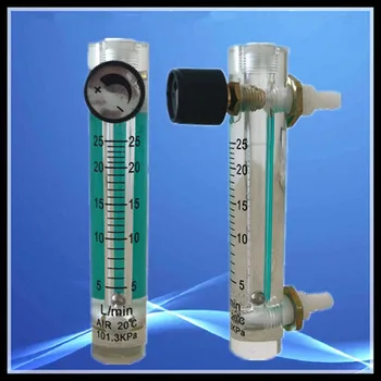 Hava Oksijen Gaz Akış Ölçer Debimetre Sensörü Sayacı Caudalimetro Akış Göstergesi H=120mm LZQ-5 2.5-25LPM Plastik Conectrator ile
