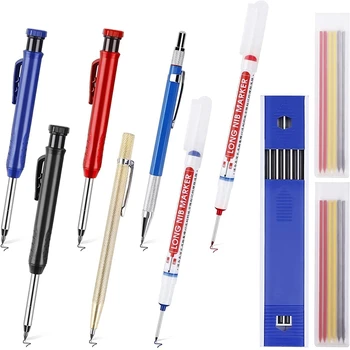 AT14 Katı Marangoz Kalem, Derin Delik Marangoz Kalemler, Değiştirilebilir Yedekler, işaretleme kalemleri, Ağaç İşleme İşaretleme Aracı