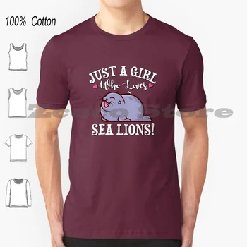 Deniz Aslanı T-Shirt %100 % Pamuk Erkekler Kadınlar Kişiselleştirilmiş Desen Kawaii Deniz Aslanı Deniz Aslanı Deniz Aslanı Anne Deniz Aslanı Baba Deniz Aslanı Deniz