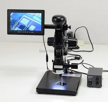 En iyi Satış, AV Sinyal 19X-135XDigital Zoom video LCD Mikroskop lens + AV kamera + LED, profesyonel elektronik mikroskop