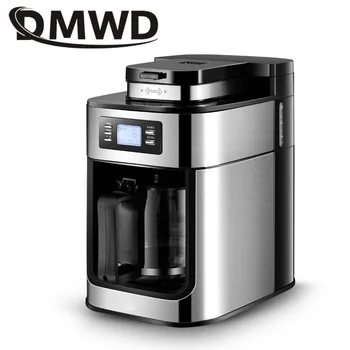DMWD Otomatik Elektrikli Kahve makinesi Çekirdeği Değirmeni Değirmen Taşlama Makinesi Ticari Espresso Çay Kazanı Damla Cafe Amerikan Pot AB