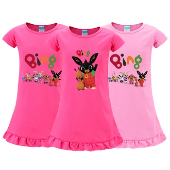 Bing Tavşan çocuk giyim çocuk Etek çocuk Yaz Kız Küçük Kız Karikatür Avatar Dip Etek Dış Elbise