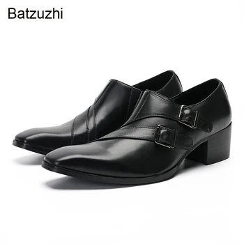 Batzuzhi 2022 Yeni Erkek Ayakkabı El Yapımı yüksek kalite hakiki Deri Elbise Ayakkabı Erkekler için Siyah erkek resmi ayakkabı, Büyük Boy 38-47!
