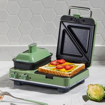 Çok fonksiyonlu Kahvaltı Makinesi Ev Sandviç Kahvaltı Makinesi Küçük Waffle Ekmek Tost Hafif Gıda