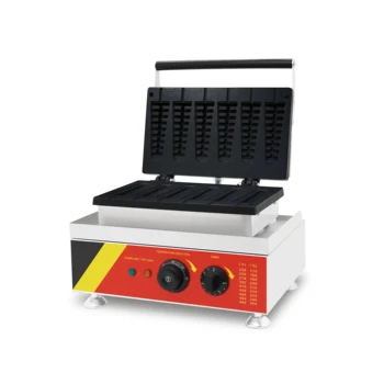 En kaliteli 220 V NP-503 6 adet Lolly ağacı şekilli waffle makinesi ticari waffle makinesi