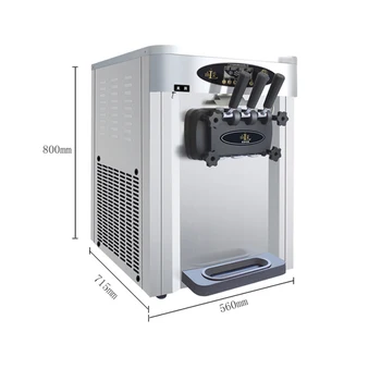 Ticari Dondurma Makinesi Fiyatları 110V 220V İngilizce İşletim Sistemi İle Paslanmaz Çelik 3 Tatlar Dondurma Makinesi BL25O