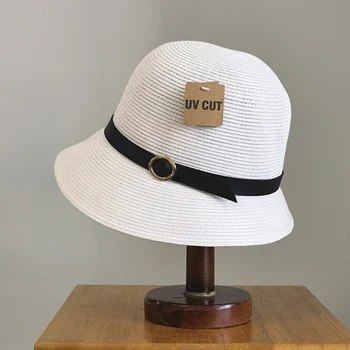 Yeni Hasır Şapka Giyim balıkçı şapkası Balıkçı Kap Erkek Kız Femme Güneş Koruma güneş şapkası Yaz Kova Şapka Kadın Panama Kap