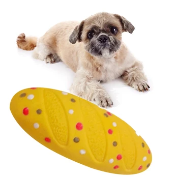 1 Adet Köpek Gıcırtılı Oyuncak Lateks Ekmek Şekli Pet çiğneme oyuncağı Köpek Diş Temizleme Oyuncak Köpek Squeaker Molar Pet Köpekler Eğitim Ürünleri