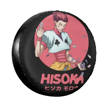 Manga HxH Hisoka Morow yedek lastik kılıfı Çanta Kılıfı için Jeep Honda Japonya Anime Hunter x Hunter Araba jant kapağı s 14