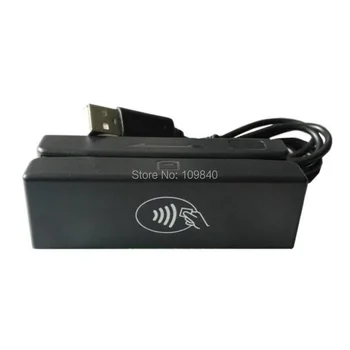 USB arayüzü 2 in 1 hico ve loco manyetik şeritli kart okuyucu ve RFID kart okuyucu / yazıcı ISO7810, ISO14443A