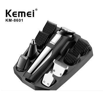 kemei saç kesme KM-8601 kemei saç düzeltici 5 in 1 takım USB şarj edilebilir sakal düzeltici tıraş jilet saç oyma burun triimmer