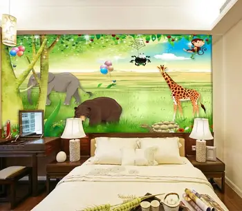 Özel Duvar Kağıdı 3D Güzel manzara hayvan seferberlik Çocuk Odası Yatak Odası Duvar Dekorasyon Fotoğraf duvar kağıdı