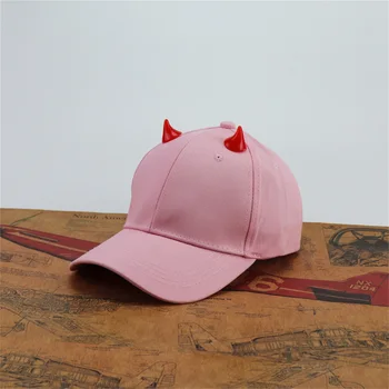 Kadın Erkek Cadılar Bayramı beyzbol şapkası Şeytan Köşe / Fildişi Köşe Hollow Out Ayarlanabilir Kayış Geniş Ağız Spor Stil Moda Şapka