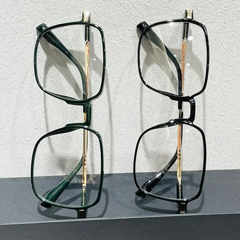 Şeffaf bilgisayar gözlük çerçeve kadın erkek Anti mavi ışık kare gözlük engelleme gözlük optik gözlük gözlük