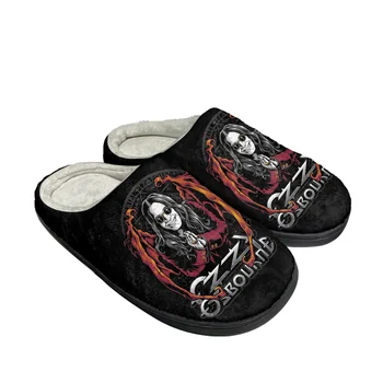 Ozzy Rock Şarkıcısı Osbourne Ev Pamuk Özel Terlik Mens Womens Sandalet Peluş Rahat Sıcak Tutmak Ayakkabı Çift Termal Terlik
