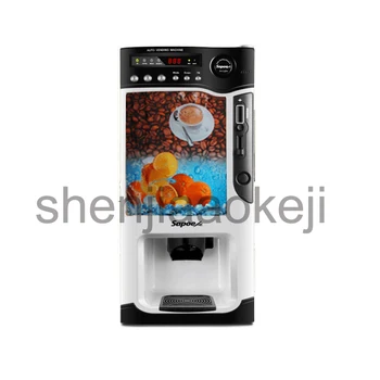 1 adet Akıllı jetonlu ticari çözünebilir kahve makinesi sıcak ve soğuk kahve makinesi süt çay suyu içecek makinesi 220v 820w