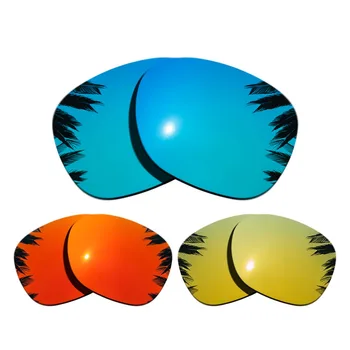 (Buz Mavi + Turuncu Kırmızı + 24 K Altın Aynalı Kaplama) 3-Pairs için Polarize Yedek Lensler Garaj Kaya 100 % UVA ve UVB Koruma