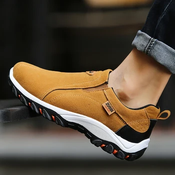 PUPUDA Açık Ayakkabı Erkekler Moda bağcıksız ayakkabı Sneakers Erkekler Kaliteli Tırmanma yürüyüş ayakkabıları Erkek Trend Ayakkabı 2021
