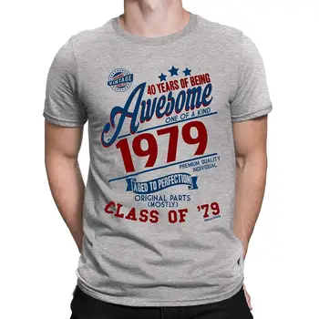 Erkek Doğum Günü T-Shirt 40 Yıl Olmak Harika 1979 Sınıf '79 Gri 2019 Yeni Moda O Boyun Slim Fit Üstleri Paten T Shirt