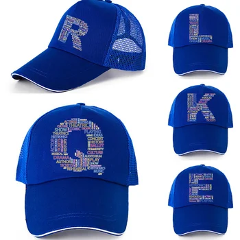 Moda Beyzbol Kapaklar Erkekler Kadınlar Hızlı Kuru Snapback Şapka Yaz Nefes Örgü güneş şapkaları Metin 26 Mektup Adı Desen Unisex Kap