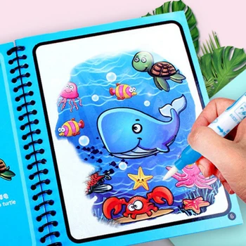 Büyülü Kitap Su Boyama Kitapları Çizim Çizgi Film Kitapları Doodle Kalem Boyama Kurulu Hediye Çocuklar için Erken EducationToys