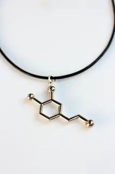 12 adet / grup moda kolye kadınlar ve erkekler için, Dopamin molekül kimyasal kolye kolye Bilim öğrencileri kolye