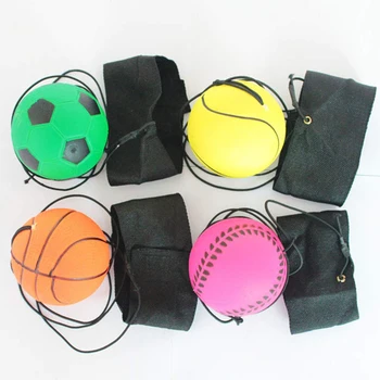 Dönüş Sünger Kauçuk El Topu Oyunu Egzersizleri Zıplatma Elastik Spor Naylon Dize Çocuk Çocuk Açık Oyuncak Top
