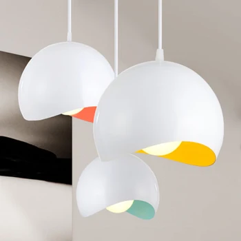 Iskandinav Macaron alüminyum kolye ışıkları Modern LED Hanglamp yemek odası mutfak armatürleri aydınlatma armatürü oturma odası kolye